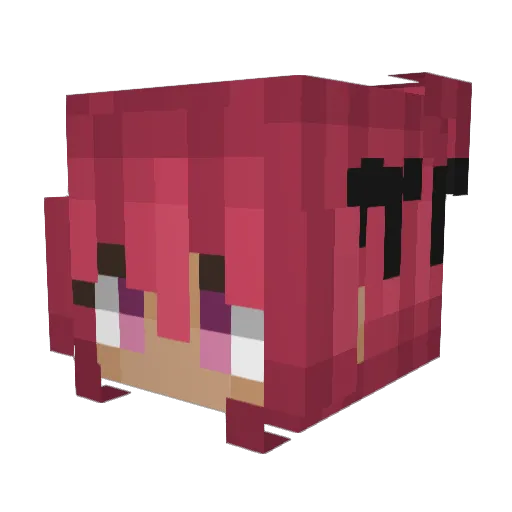 _Af2 Minecraft avatar head, 3D render