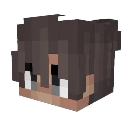 _AfterChange Minecraft avatar head, 3D render