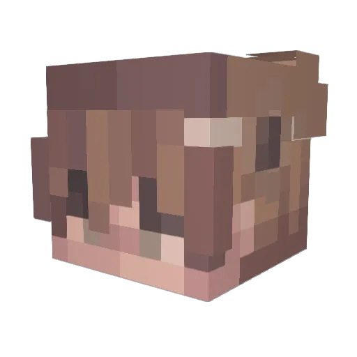 _Ageless Minecraft avatar head, 3D render