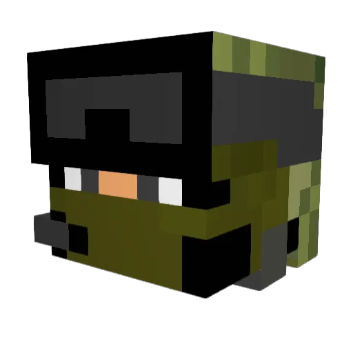 _Agencik Minecraft avatar head, 3D render