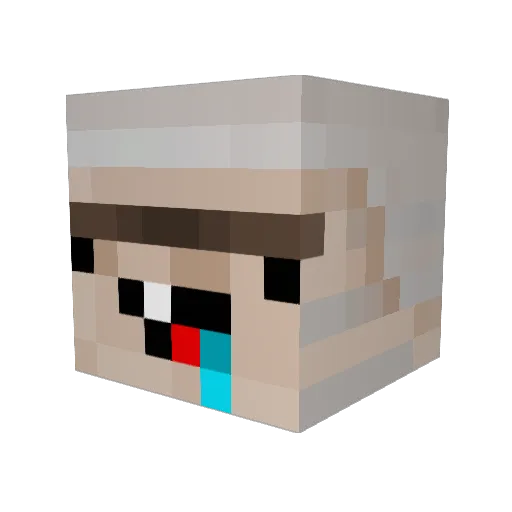 _AgentShadow_ Minecraft avatar head, 3D render