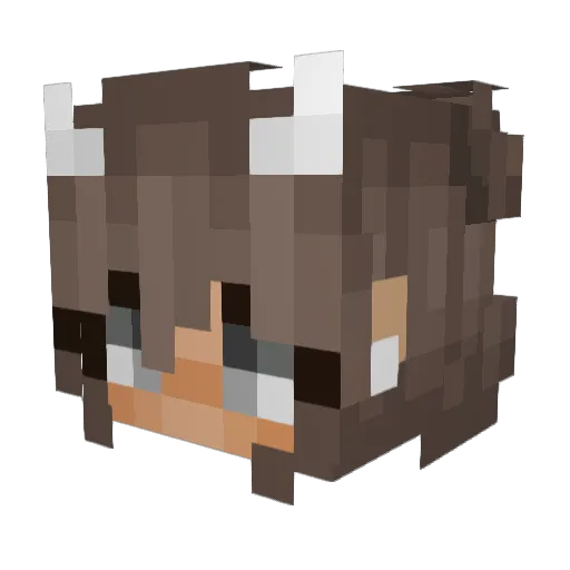 _Ahkrin_ Minecraft avatar head, 3D render