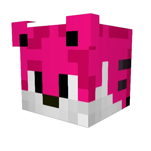 _Aiku1 Minecraft avatar head, 3D render