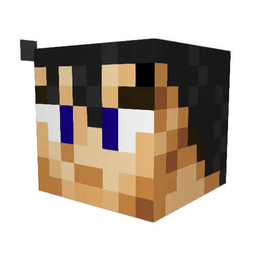 _AirDx_ Minecraft avatar head, 3D render