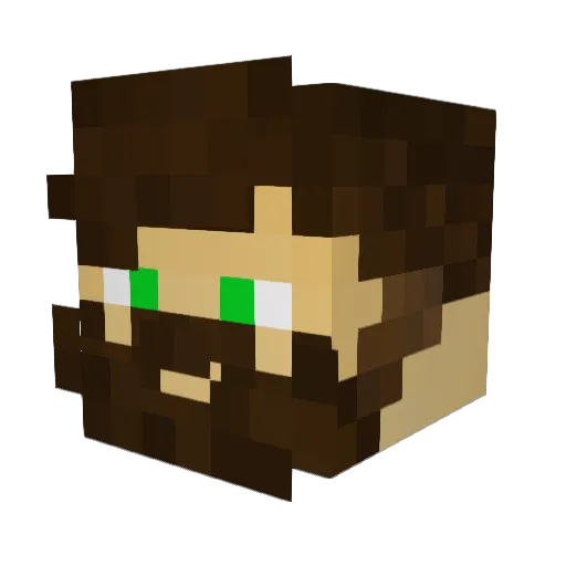 _Ajack_ Minecraft avatar head, 3D render