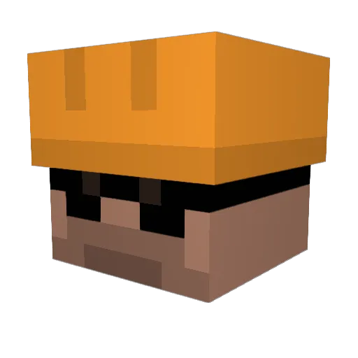 _Ajax Minecraft avatar head, 3D render