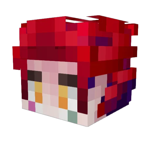 _Akato_ Minecraft avatar head, 3D render