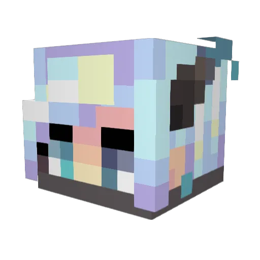 _Akaze_ Minecraft avatar head, 3D render