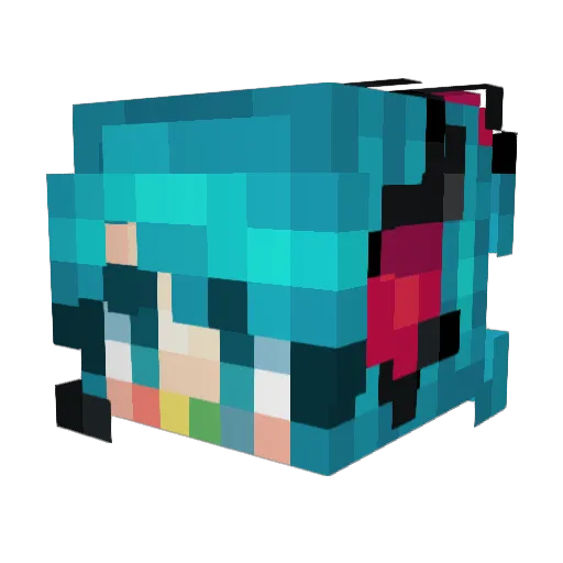 _Akemy_ Minecraft avatar head, 3D render