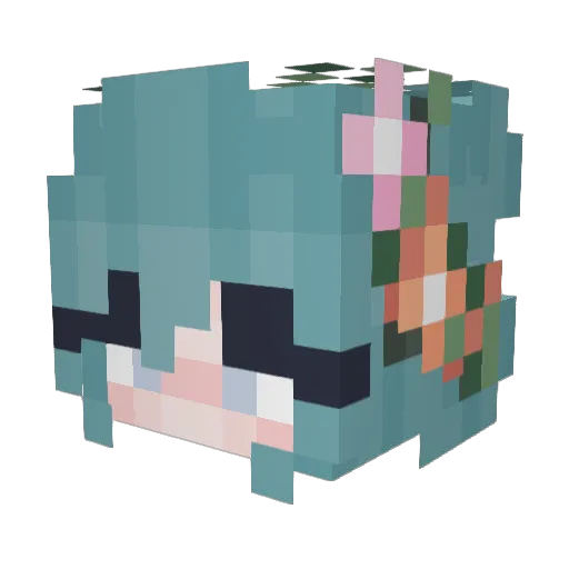 _Akhaara Minecraft avatar head, 3D render