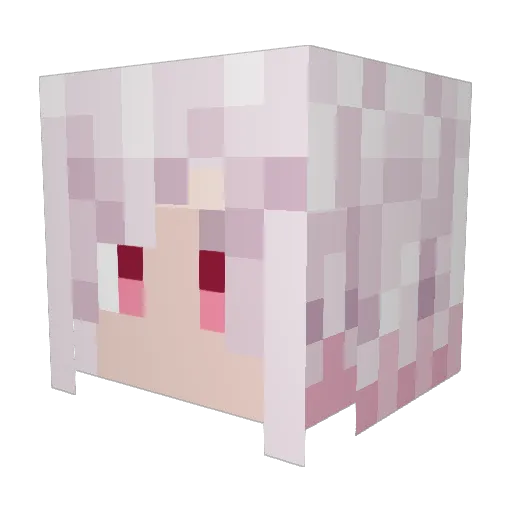 _AkiraK Minecraft avatar head, 3D render
