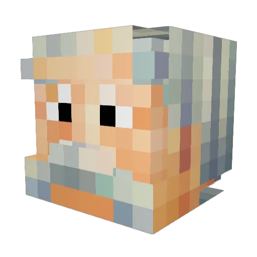 _Albert_Epstein_ Minecraft avatar head, 3D render