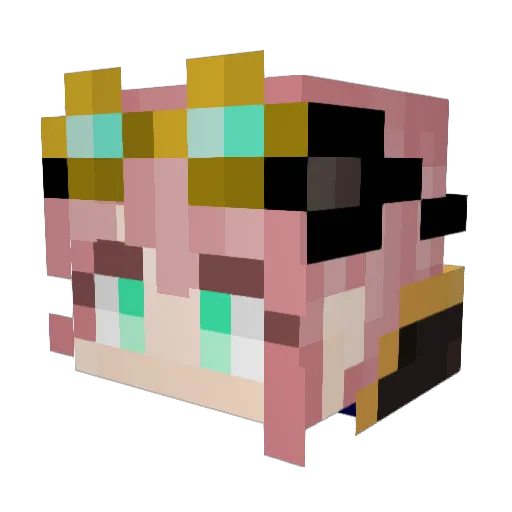 _Albireo_ Minecraft avatar head, 3D render