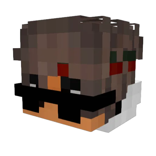 _Alcantara Minecraft avatar head, 3D render