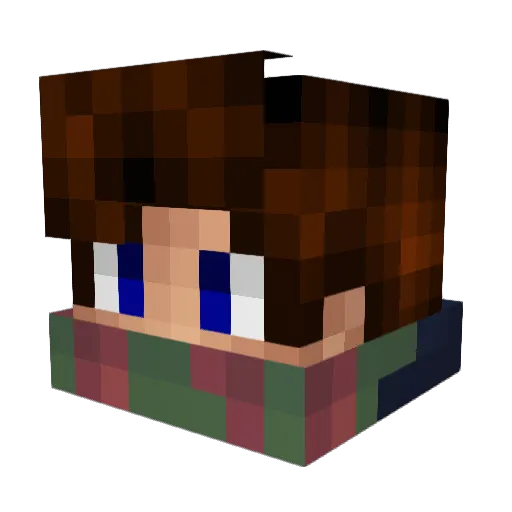 _Alecksandrov_ Minecraft avatar head, 3D render