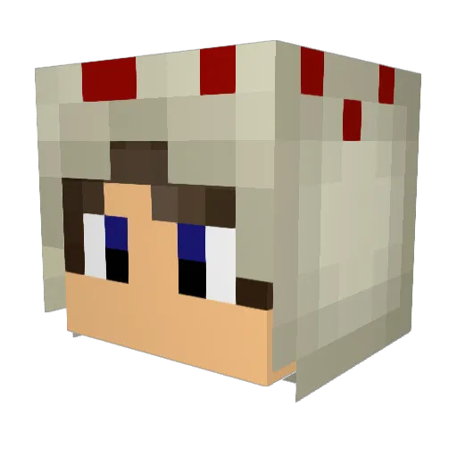 _Aleeh_ Minecraft avatar head, 3D render