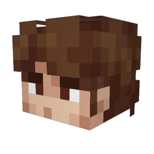 _Alex_12_ Minecraft avatar head, 3D render