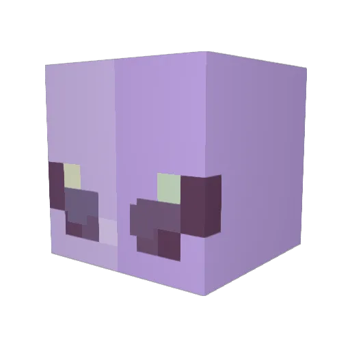 _Alien_Vomit_ Minecraft avatar head, 3D render