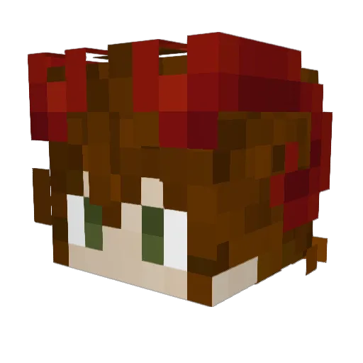 _Alienated Minecraft avatar head, 3D render
