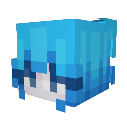 _Alienware Minecraft avatar head, 3D render