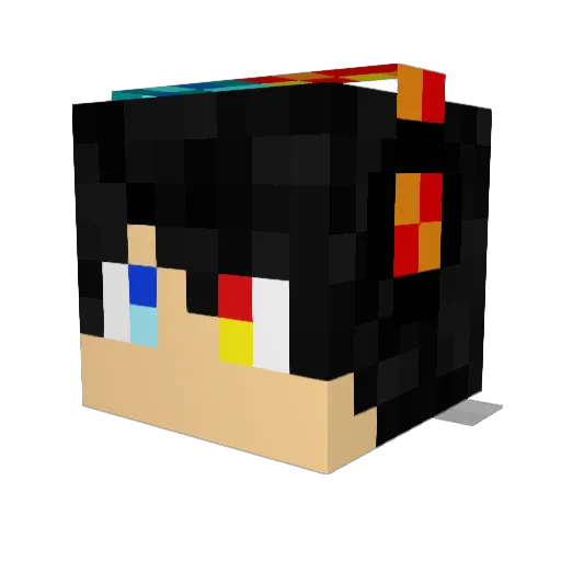 _Allissha Minecraft avatar head, 3D render