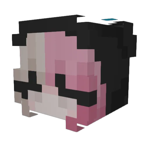 _Alpaca_Qu33n_ Minecraft avatar head, 3D render
