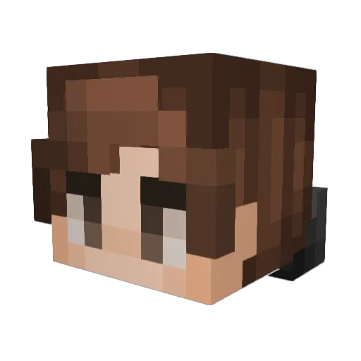 _AlphaSquid_ Minecraft avatar head, 3D render