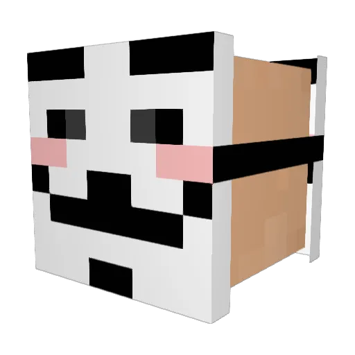 _AlphaTwin_ Minecraft avatar head, 3D render