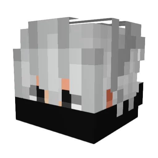 _Alphox Minecraft avatar head, 3D render