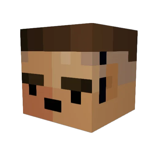 _Alv_ Minecraft avatar head, 3D render