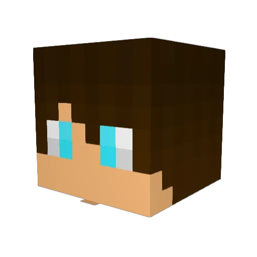 _Alvi Minecraft avatar head, 3D render
