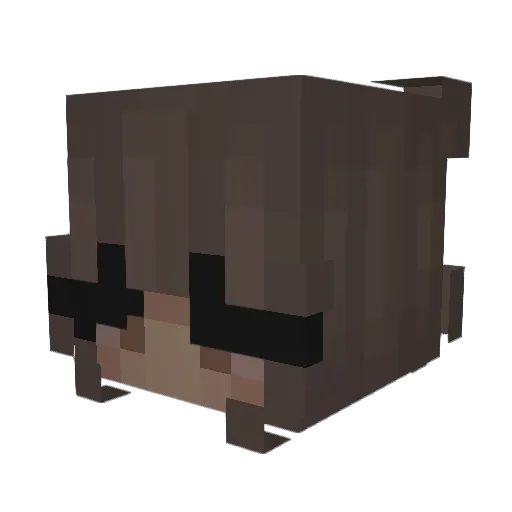 _Amaa Minecraft avatar head, 3D render