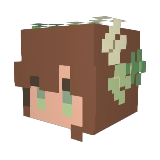 _Amanda28_ Minecraft avatar head, 3D render