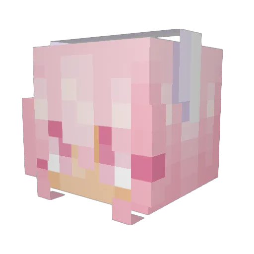 _Amber87_ Minecraft avatar head, 3D render