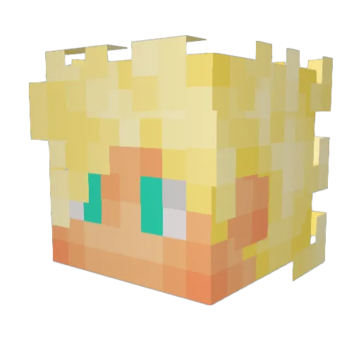 _Amblelu_ Minecraft avatar head, 3D render