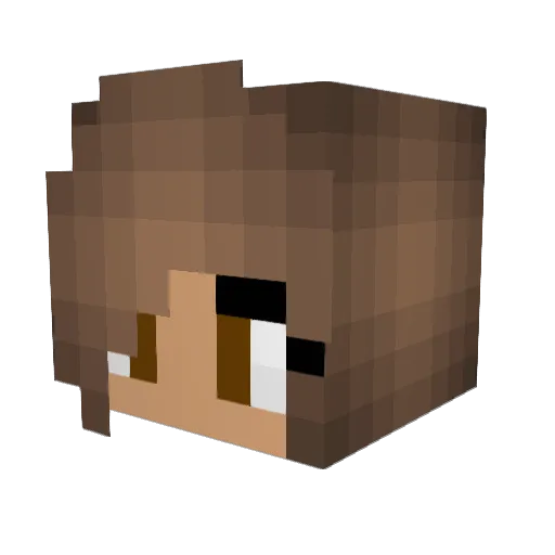 _Amelia_J_ Minecraft avatar head, 3D render