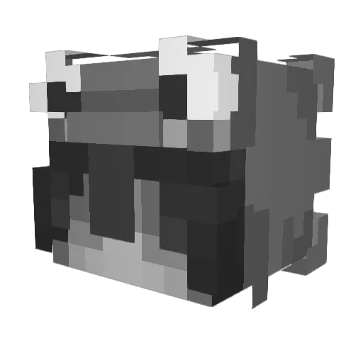 _Amelion Minecraft avatar head, 3D render
