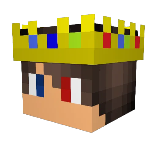 _Amplified Minecraft avatar head, 3D render