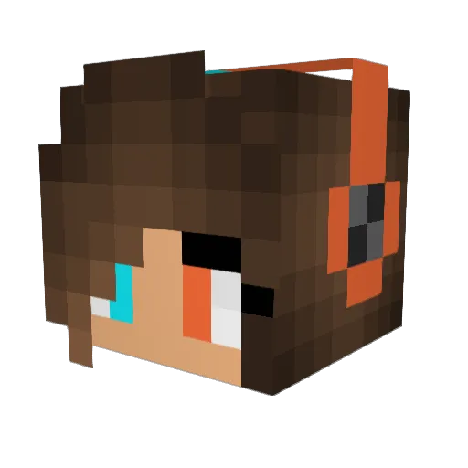 _Anaa_ Minecraft avatar head, 3D render