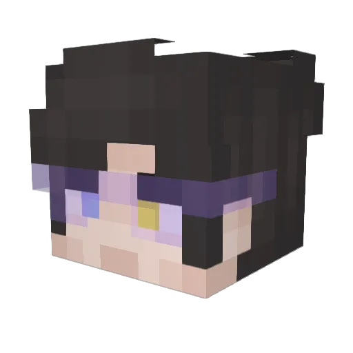 _Anastasya Minecraft avatar head, 3D render