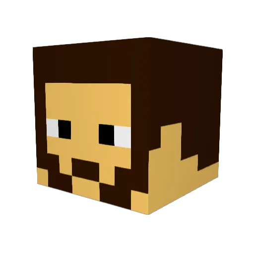 _Andi_339_ Minecraft avatar head, 3D render