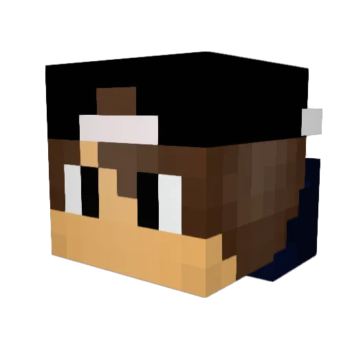 _AndreaGio_ Minecraft avatar head, 3D render