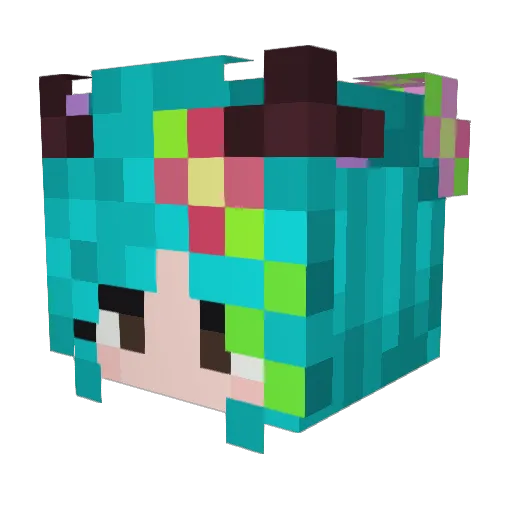 _Anerol_ Minecraft avatar head, 3D render