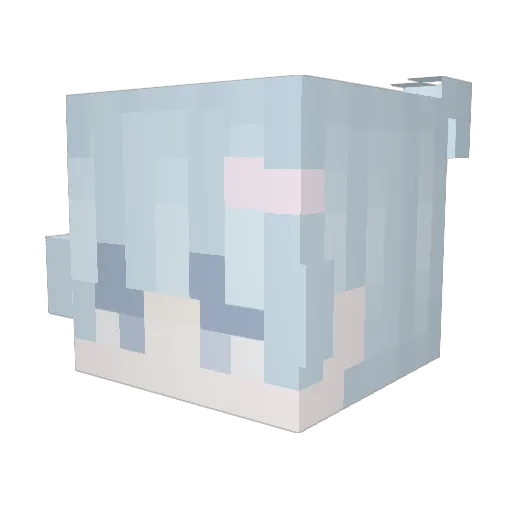 _Angel Minecraft avatar head, 3D render