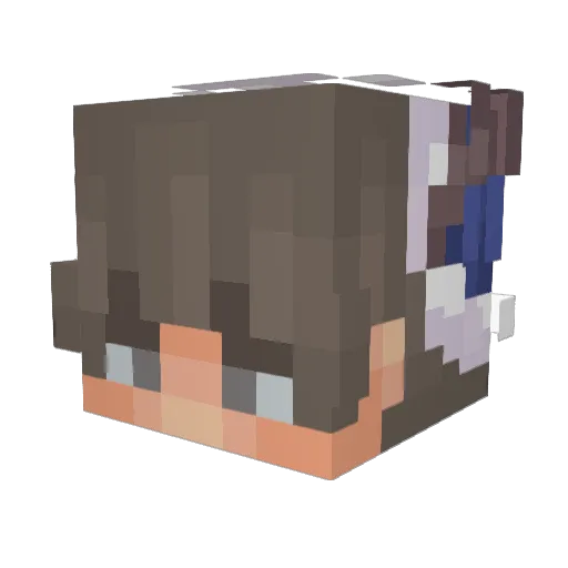_Animeme Minecraft avatar head, 3D render