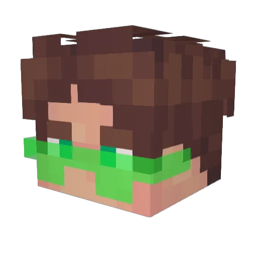 _Ank0 Minecraft avatar head, 3D render