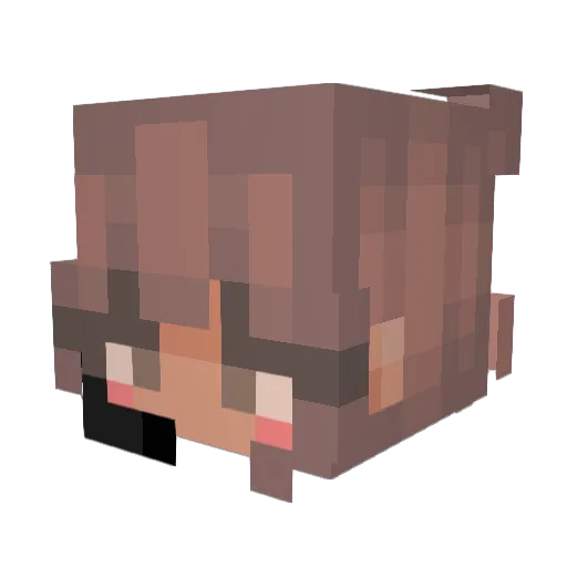 _Annii__ Minecraft avatar head, 3D render