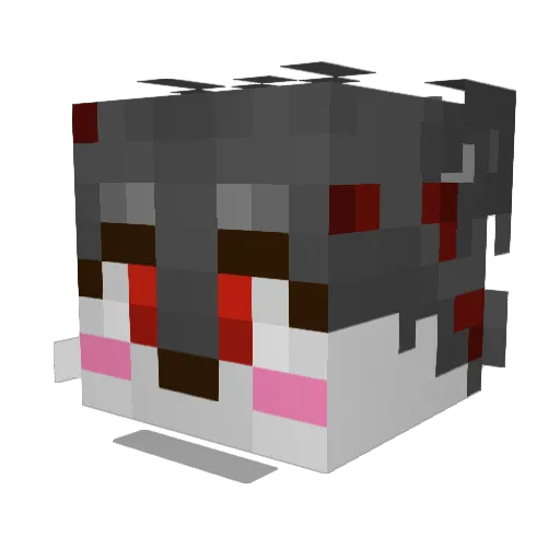 _AnoukX Minecraft avatar head, 3D render