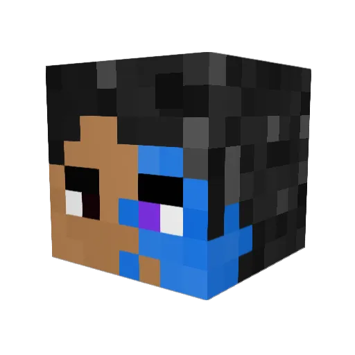 _Ansh_ Minecraft avatar head, 3D render