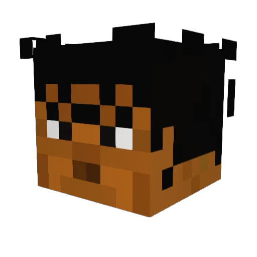 _Antics_ Minecraft avatar head, 3D render